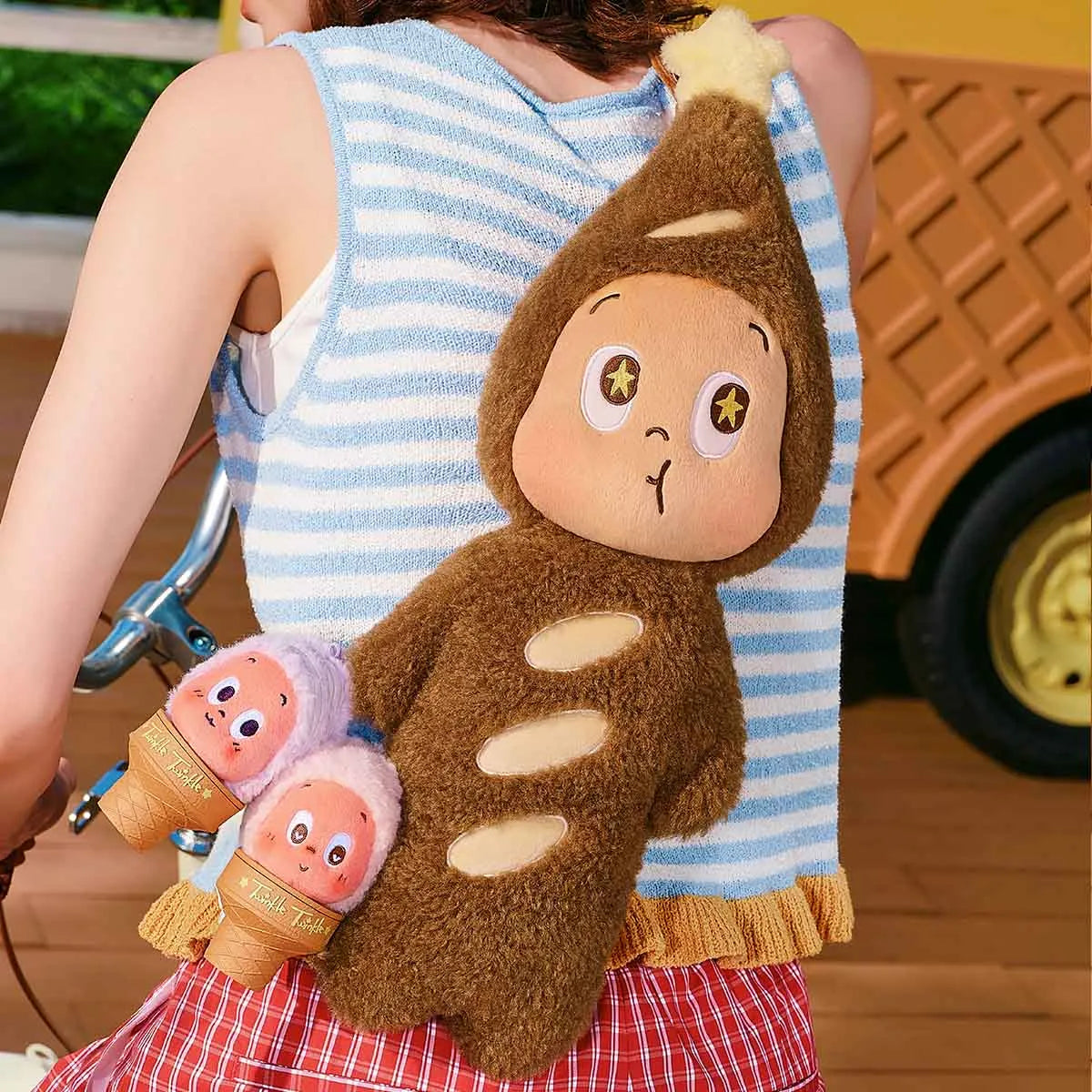 MOON GELATO Series-Plush Baguette Bag