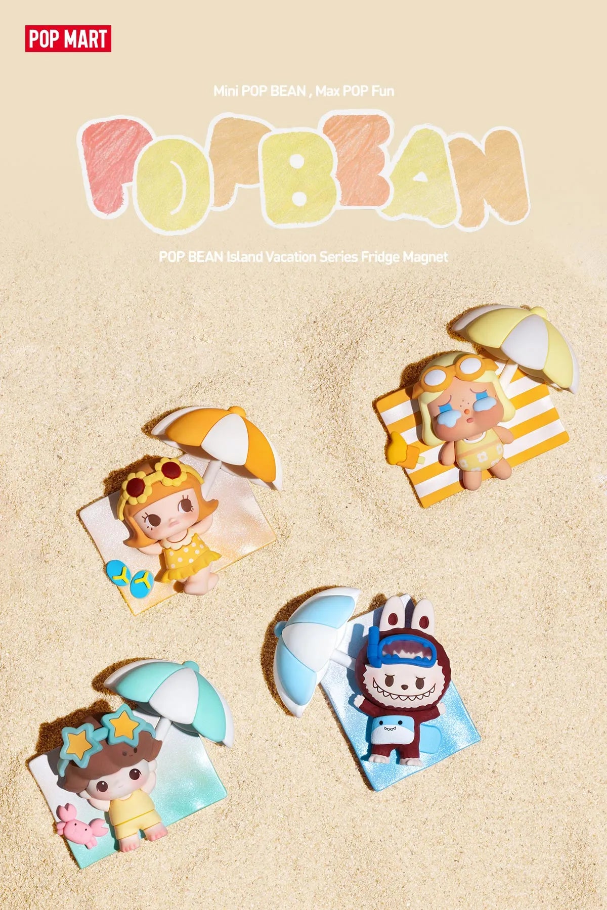 POP BEAN Island Vacation Series Fridge Magnet