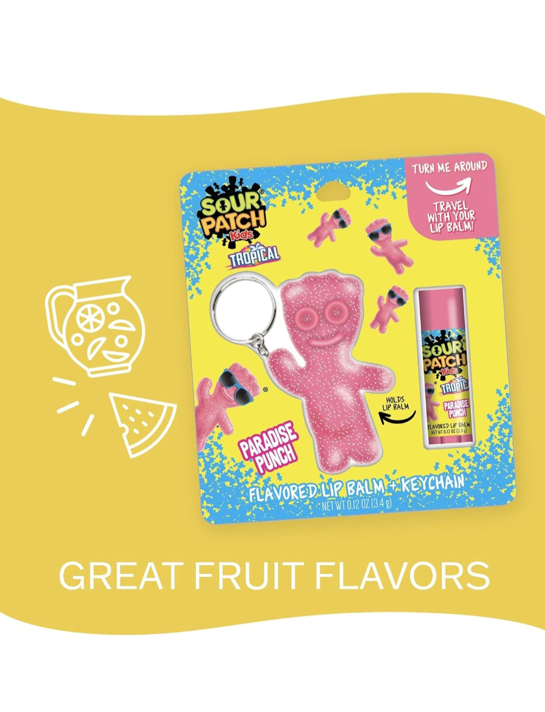 Taste Beauty Sour Patch Kids–Flavored Lip Balm and Keychain Holder