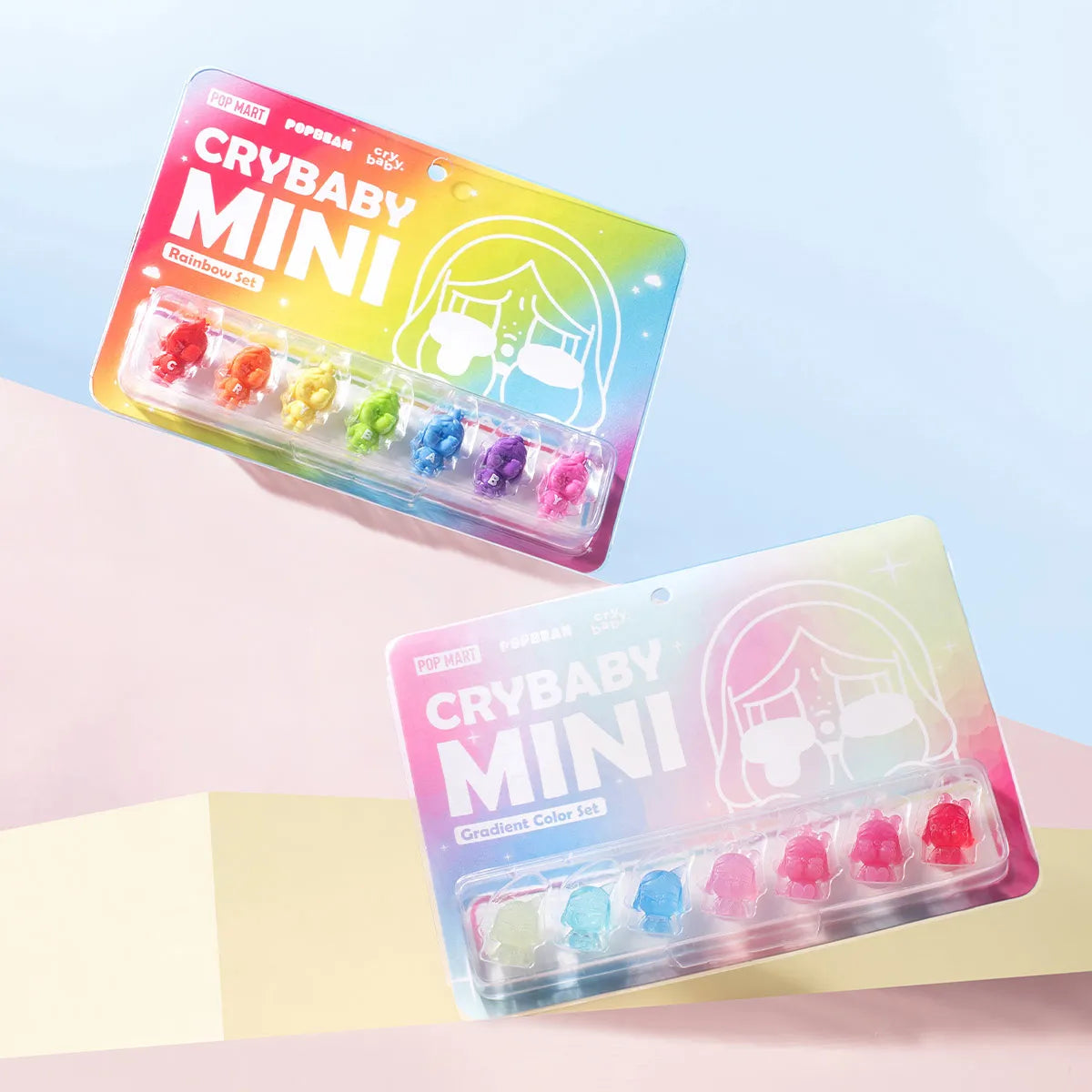 POP BEAN CRYBABY MINI FIGURE- Gradient Color Set