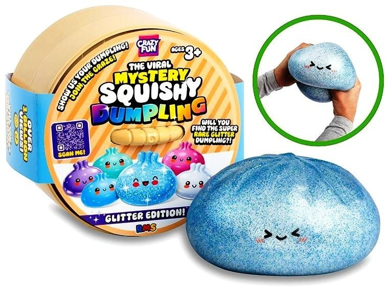 RMS The Original Viral Mystery Squishy Dumpling, Glitter Edition