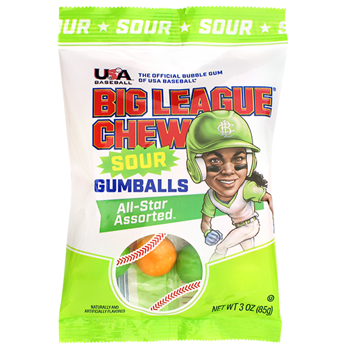 Big League Chew Sour Gumballs 3 oz. Bag
