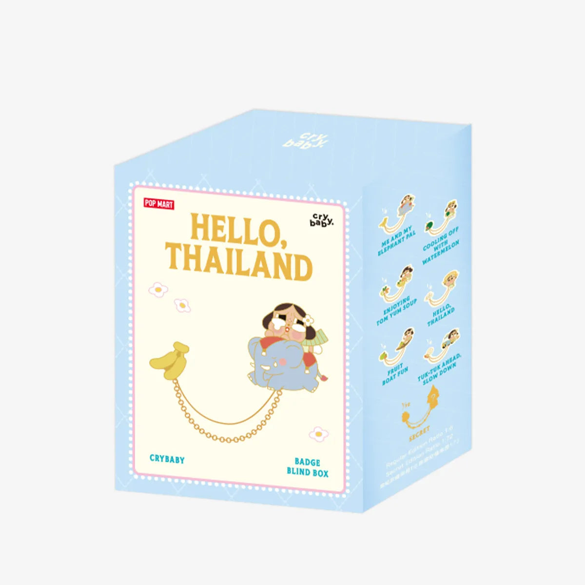 Pop Mart Crybaby Hello Thailand Series-Badge Blind Box Single Box
