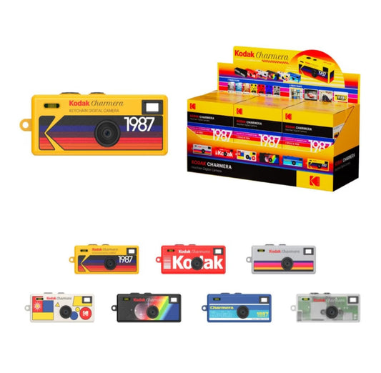 KODAK CHARMERA Keychain Digital Camera Blind Box Single Box (1PC),Mini Camera,Digicam,Video Recording,Bag Charm,Film Simulation Presets,1.6 Megapixel