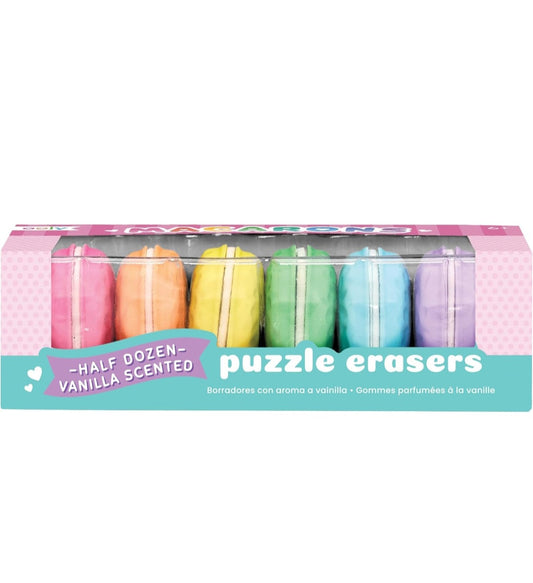 OOLY Macarons Vanilla-Scented Erasers for Pencils