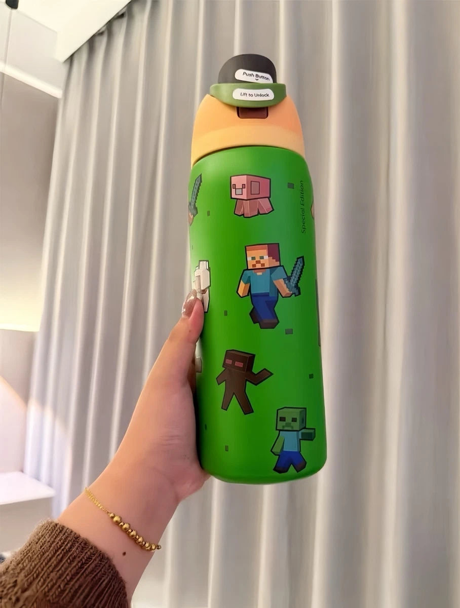 Owala 32oz FreeSip Stainless Steel Water Bottle – Minecraft Green-2026