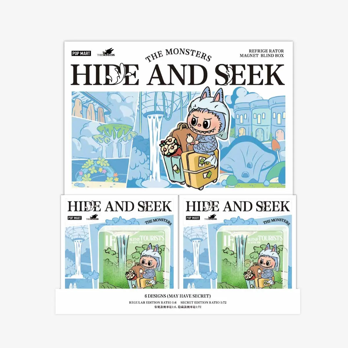 LABUBU HIDE AND SEEK IN SINGAPORE SERIES-Fridge Magnet Blind Box